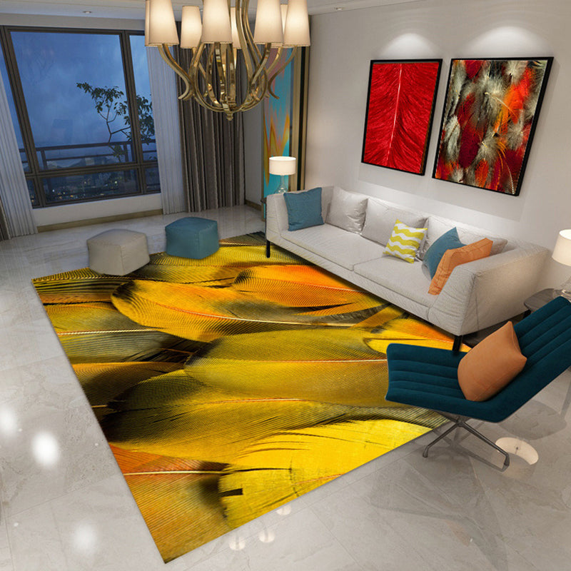 Tropical Decoration Rug Multi Color Animal Carpet Polypropylene Non-Slip Machine Washable Rug Yellow Clearhalo 'Area Rug' 'Rug' 2238297