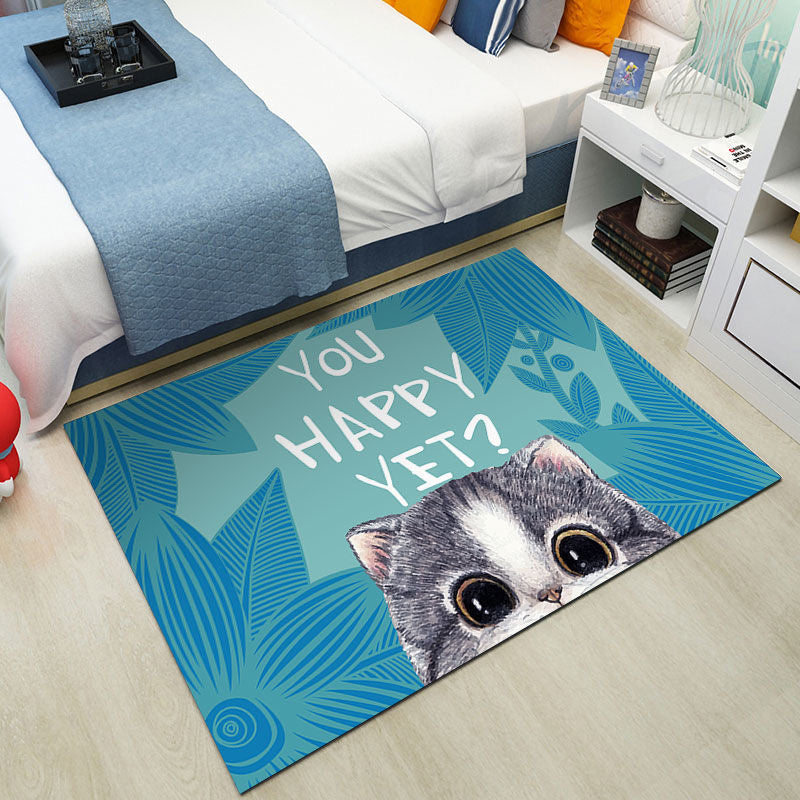 Cute Kids Room Rug Multi-Color Animal Pattern Rug Synthetics Anti-Slip Backing Easy Care Carpet Clearhalo 'Area Rug' 'Modern' 'Rugs' Rug' 2238369