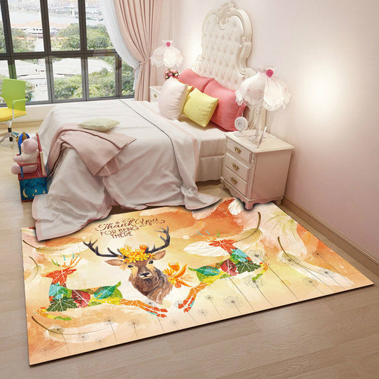 Cute Kids Room Rug Multi-Color Animal Pattern Rug Synthetics Anti-Slip Backing Easy Care Carpet Clearhalo 'Area Rug' 'Modern' 'Rugs' Rug' 2238376