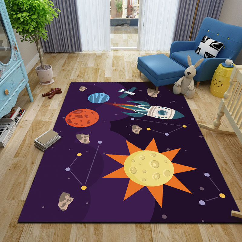 Cute Kids Room Rug Multi-Color Animal Pattern Rug Synthetics Anti-Slip Backing Easy Care Carpet Clearhalo 'Area Rug' 'Modern' 'Rugs' Rug' 2238378