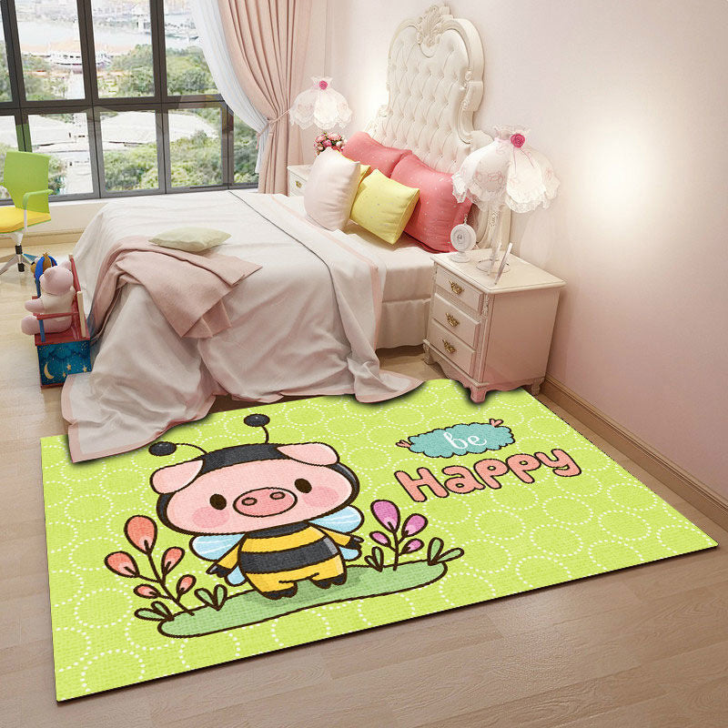 Cute Kids Room Rug Multi-Color Animal Pattern Rug Synthetics Anti-Slip Backing Easy Care Carpet Clearhalo 'Area Rug' 'Modern' 'Rugs' Rug' 2238392