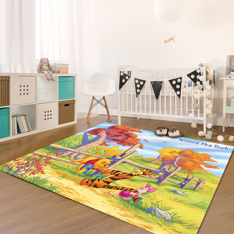 Cute Kids Room Rug Multi-Color Animal Pattern Rug Synthetics Anti-Slip Backing Easy Care Carpet Clearhalo 'Area Rug' 'Modern' 'Rugs' Rug' 2238393