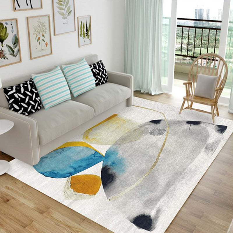 Multi Colored Chinese Rug Polyster Plant Printed Carpet Machine Washable Stain-Resistant Indoor Rug for Parlor Clearhalo 'Area Rug' 'Modern' 'Rugs' Rug' 2238431