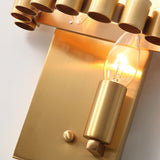 Half-Cylindrical Wall Lighting Contemporary Clear Crystal 1 Light Brass Finish Sconce Lamp for Bedroom Clearhalo 'Modern wall lights' 'Modern' 'Wall Lamps & Sconces' 'Wall Lights' Lighting' 223858