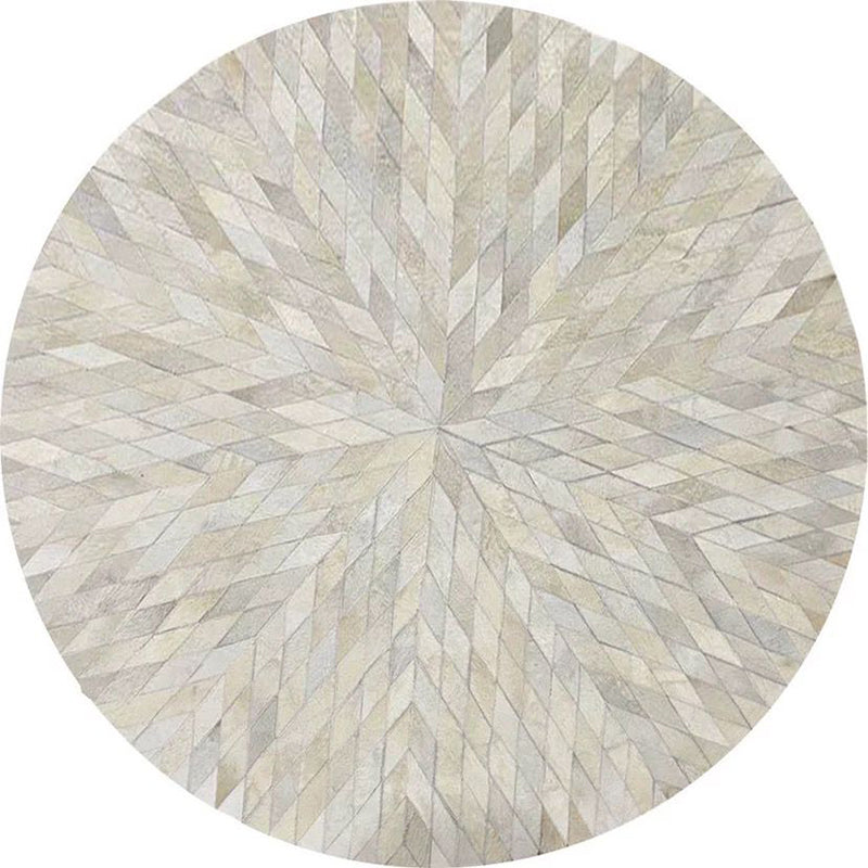 Modern Living Room Rug Multicolor Geo Patterned Rug Cowhide Pet Friendly Stain-Resistant Carpet Beige Clearhalo 'Area Rug' 'Modern' 'Rugs' Rug' 2238671