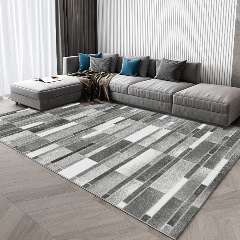 Multi Color Parlor Rug Luxury Plaid Print Area Rug Polypropylene Pet Friendly Easy Care Indoor Rug Light Gray Clearhalo 'Area Rug' 'Modern' 'Rugs' Rug' 2238714