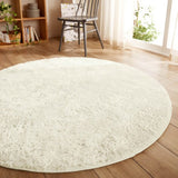 Modern Bedroom Rug Multi Colored Plain Area Carpet Fluffy Anti-Slip Backing Machine Washable Easy Care Rug Cream Clearhalo 'Area Rug' 'Casual' 'Rugs' Rug' 2238757