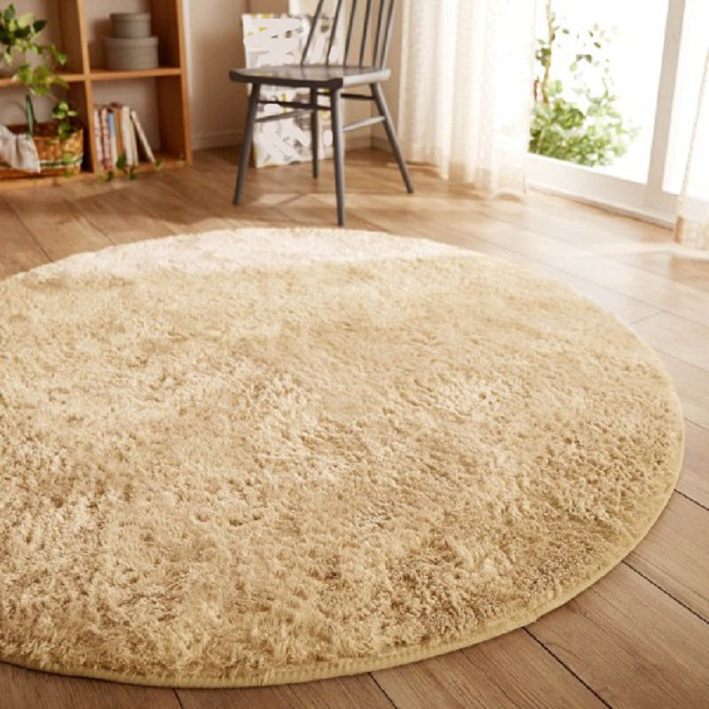 Modern Bedroom Rug Multi Colored Plain Area Carpet Fluffy Anti-Slip Backing Machine Washable Easy Care Rug Khaki Clearhalo 'Area Rug' 'Casual' 'Rugs' Rug' 2238758