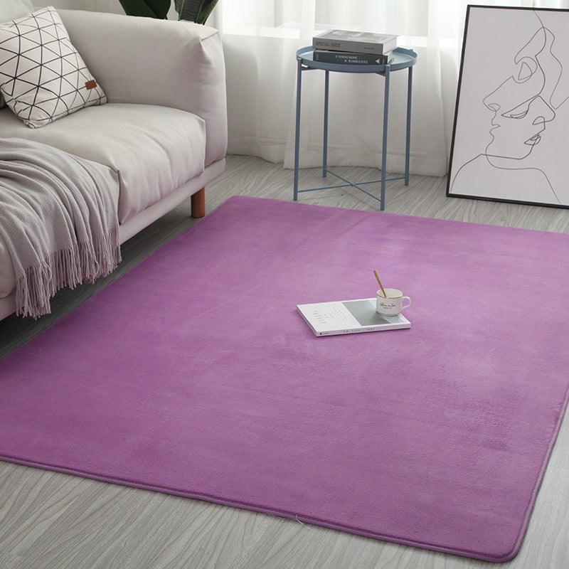 Simple Solid Rug Multi Color Polypropylene Area Carpet Non-Slip Backing Washable Easy Care Indoor Rug for Room Purple Clearhalo 'Area Rug' 'Casual' 'Rugs' Rug' 2239100