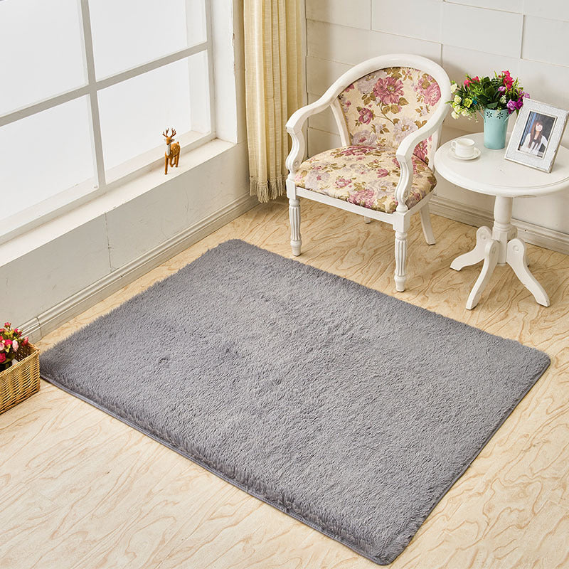 Casual Solid Color Rug Multi-Colored Polypropylene Area Carpet Pet Friendly Easy Care Indoor Rug for Living Room Grey Clearhalo 'Area Rug' 'Casual' 'Rugs' Rug' 2239169