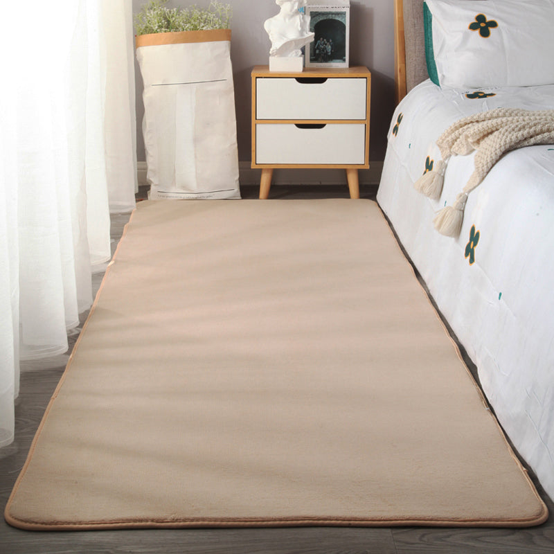 Simplicity Bedroom Rug Multi-Colored Plain Area Carpet Polypropylene Non-Slip Backing Stain-Resistant Rug Light Camel Clearhalo 'Area Rug' 'Casual' 'Rugs' Rug' 2239187