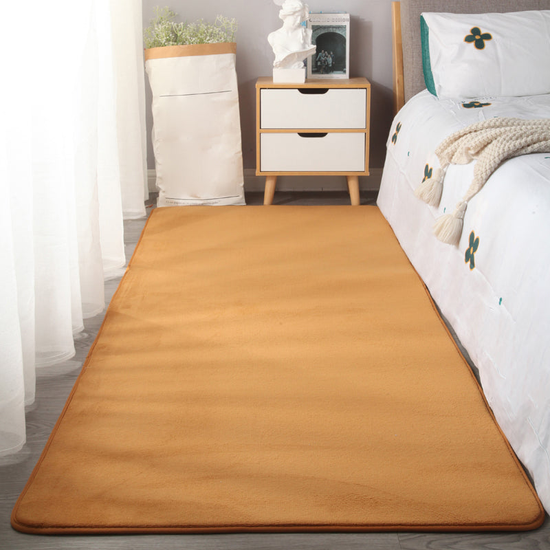 Simplicity Bedroom Rug Multi-Colored Plain Area Carpet Polypropylene Non-Slip Backing Stain-Resistant Rug Khaki Clearhalo 'Area Rug' 'Casual' 'Rugs' Rug' 2239192