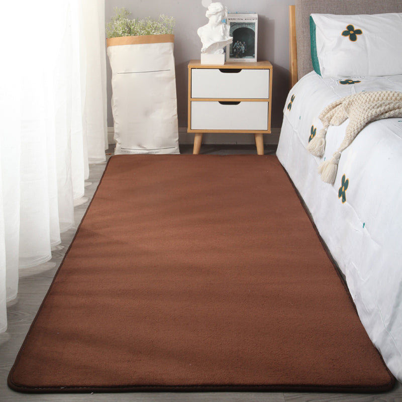 Simplicity Bedroom Rug Multi-Colored Plain Area Carpet Polypropylene Non-Slip Backing Stain-Resistant Rug Coffee Clearhalo 'Area Rug' 'Casual' 'Rugs' Rug' 2239193
