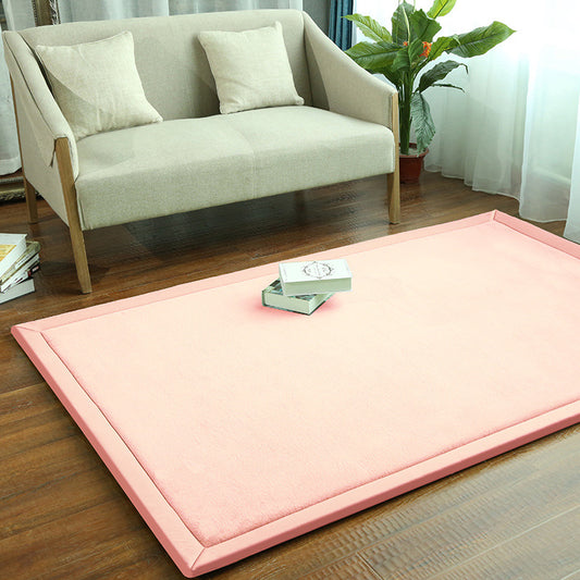 Casual Living Room Rug Multicolor Solid Color Area Carpet Easy Care Stain-Resistant Indoor Rug Rose Pink Clearhalo 'Area Rug' 'Casual' 'Rugs' Rug' 2239316