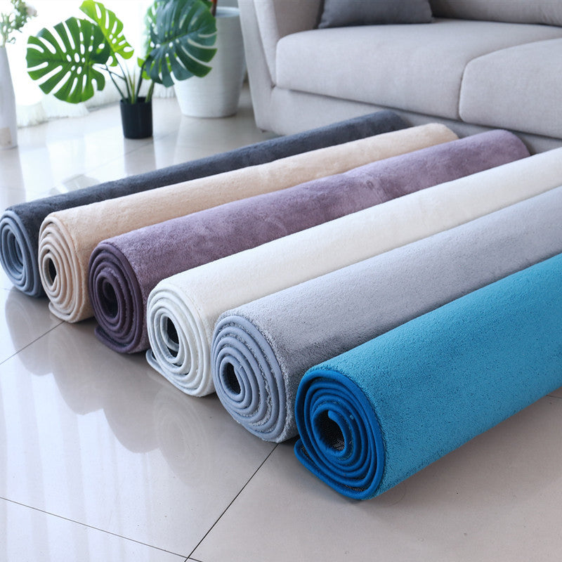 Simple Multi Color Modern Rug Cotton Plain Indoor Rug Easy Care Anti-Slip Backing Carpet for Room Clearhalo 'Area Rug' 'Casual' 'Rugs' Rug' 2239393