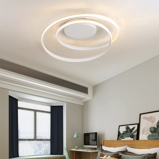 Seamless Curve Bedroom Ceiling Mounted Lighting Aluminum Minimalist LED Flush Mount Clearhalo 'Ceiling Lights' 'Close To Ceiling Lights' 'Close to ceiling' 'Flush mount' Lighting' 2241193