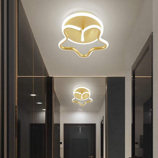 Acrylic Star LED Flush Mount Lighting Contemporary Flush Mount Ceiling Light for Corridor Gold Clearhalo 'Ceiling Lights' 'Close To Ceiling Lights' 'Close to ceiling' 'Flush mount' Lighting' 2241232