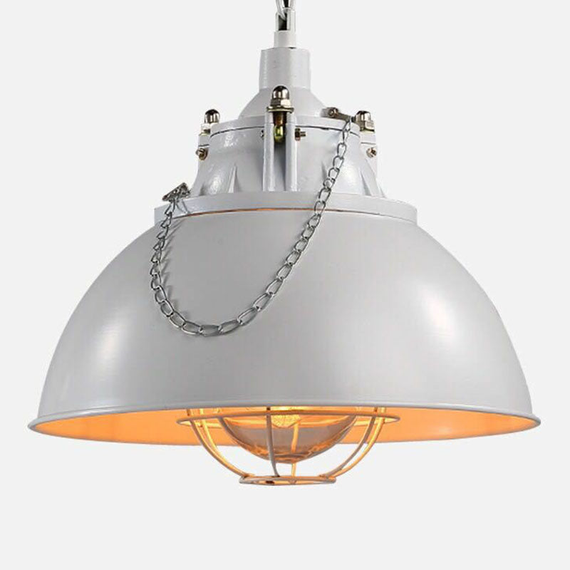 Antique Conical Shade Ceiling Light Single Iron Hanging Pendant Light for Restaurant White Clearhalo 'Art Deco Pendants' 'Black' 'Cast Iron' 'Ceiling Lights' 'Ceramic' 'Crystal' 'Industrial Pendants' 'Industrial' 'Metal' 'Middle Century Pendants' 'Pendant Lights' 'Pendants' 'Rustic Pendants' 'Tiffany' Lighting' 2241584