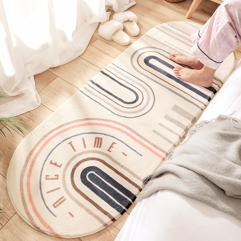 Relaxing Geo Print Rug Multi Colored Synthetics Area Rug Anti-Slip Machine Washable Carpet for Bedroom Clearhalo 'Area Rug' 'Modern' 'Rugs' Rug' 2241709