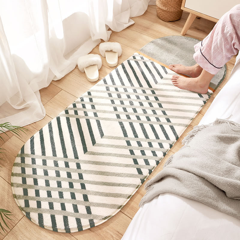 Relaxing Geo Print Rug Multi Colored Synthetics Area Rug Anti-Slip Machine Washable Carpet for Bedroom Green Clearhalo 'Area Rug' 'Modern' 'Rugs' Rug' 2241715