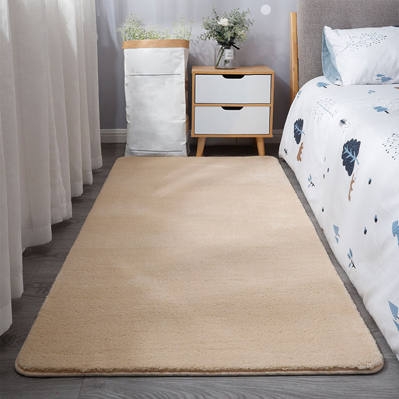 Casual Solid Color Rug Multi-Color Polypropylene Area Rug Non-Slip Stain-Resistant Carpet for Room Light Camel Clearhalo 'Area Rug' 'Casual' 'Rugs' Rug' 2241743