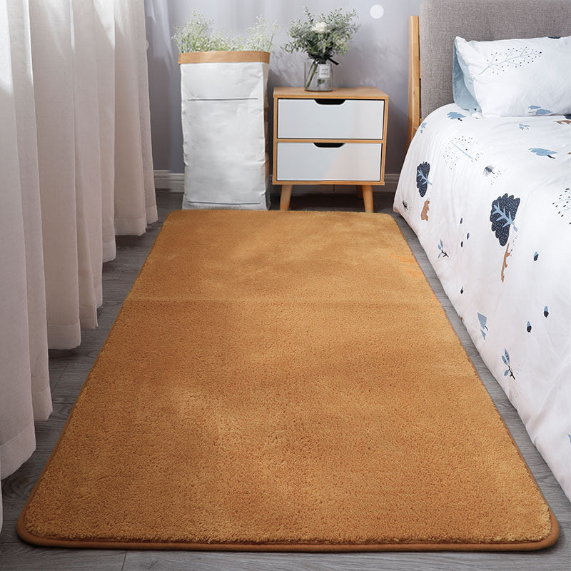 Casual Solid Color Rug Multi-Color Polypropylene Area Rug Non-Slip Stain-Resistant Carpet for Room Champagne Clearhalo 'Area Rug' 'Casual' 'Rugs' Rug' 2241746