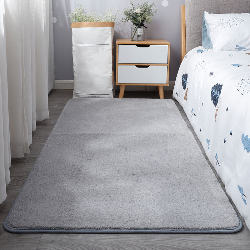 Casual Solid Color Rug Multi-Color Polypropylene Area Rug Non-Slip Stain-Resistant Carpet for Room Light Gray Clearhalo 'Area Rug' 'Casual' 'Rugs' Rug' 2241751