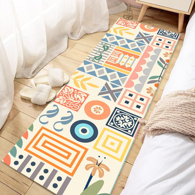 Casual Lovely Rug Multi Color Animal Print Indoor Rug Synthetics Non-Slip Backing Washable Carpet for Bedroom Yellow Clearhalo 'Area Rug' 'Rug' 2241902