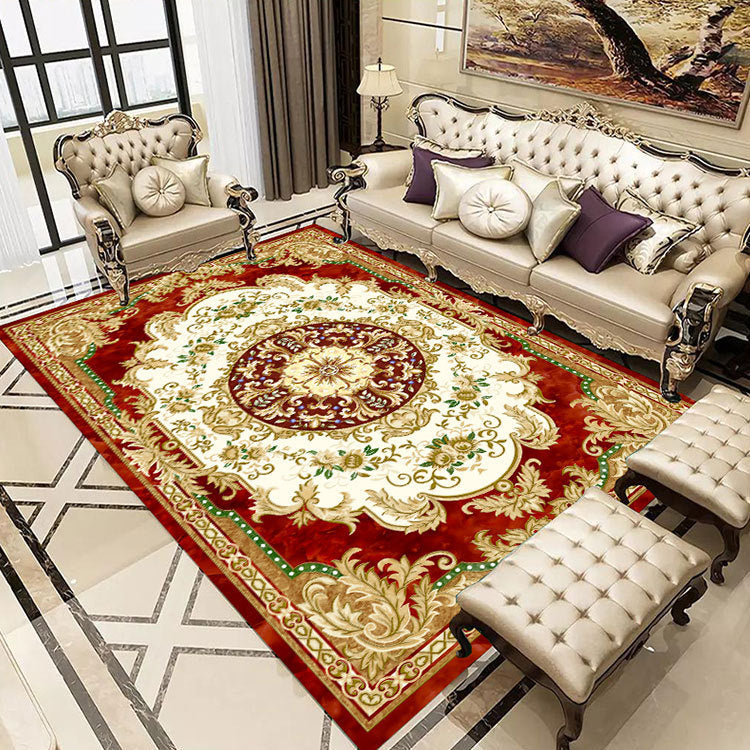 Multicolor Vintage Rug Polypropylene Geometric Area Rug Anti-Slip Backing Washable Carpet for Room Clearhalo 'Area Rug' 'Rugs' 'Vintage' Rug' 2242397