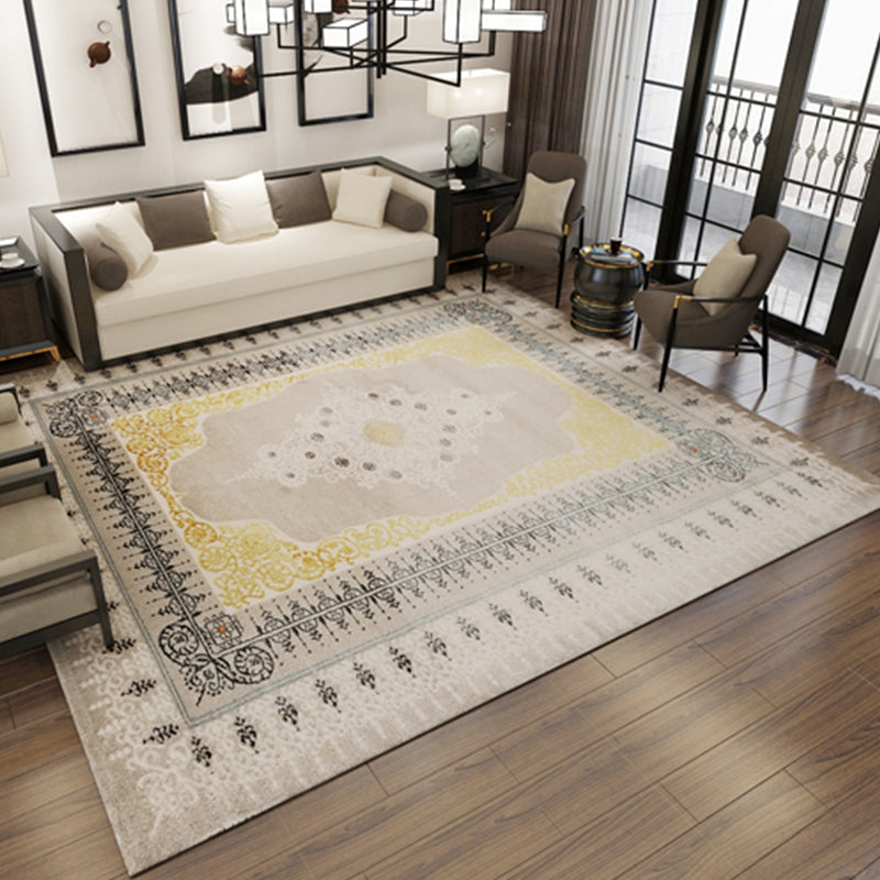 Multicolor Home Decor Rug Americana Geo Printed Rug Polypropylene Anti-Slip Backing Washable Area Carpet Khaki Clearhalo 'Area Rug' 'Rugs' 'Vintage' Rug' 2242620