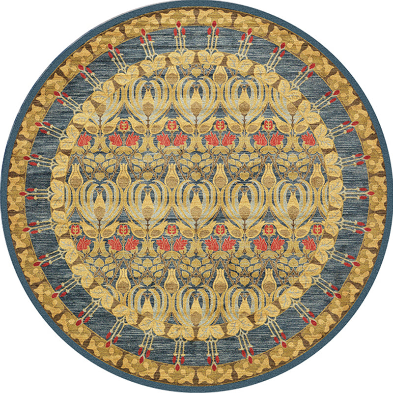 Ethnic Living Room Rug Multi-Color Tribal Pattern Carpet Synthetic Non-Slip Backing Easy Care Indoor Rug Yellow Clearhalo 'Area Rug' 'Moroccan' 'Rugs' Rug' 2242915