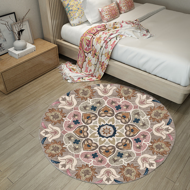 Ethnic Living Room Rug Multi-Color Tribal Pattern Carpet Synthetic Non-Slip Backing Easy Care Indoor Rug Clearhalo 'Area Rug' 'Moroccan' 'Rugs' Rug' 2242918