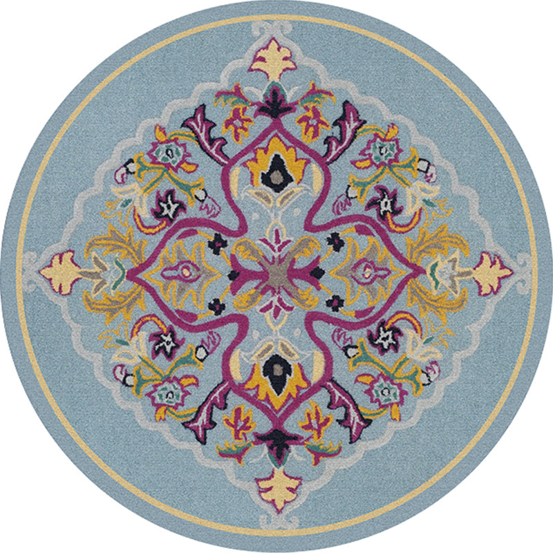 Ethnic Living Room Rug Multi-Color Tribal Pattern Carpet Synthetic Non-Slip Backing Easy Care Indoor Rug Gray Blue Clearhalo 'Area Rug' 'Moroccan' 'Rugs' Rug' 2242919
