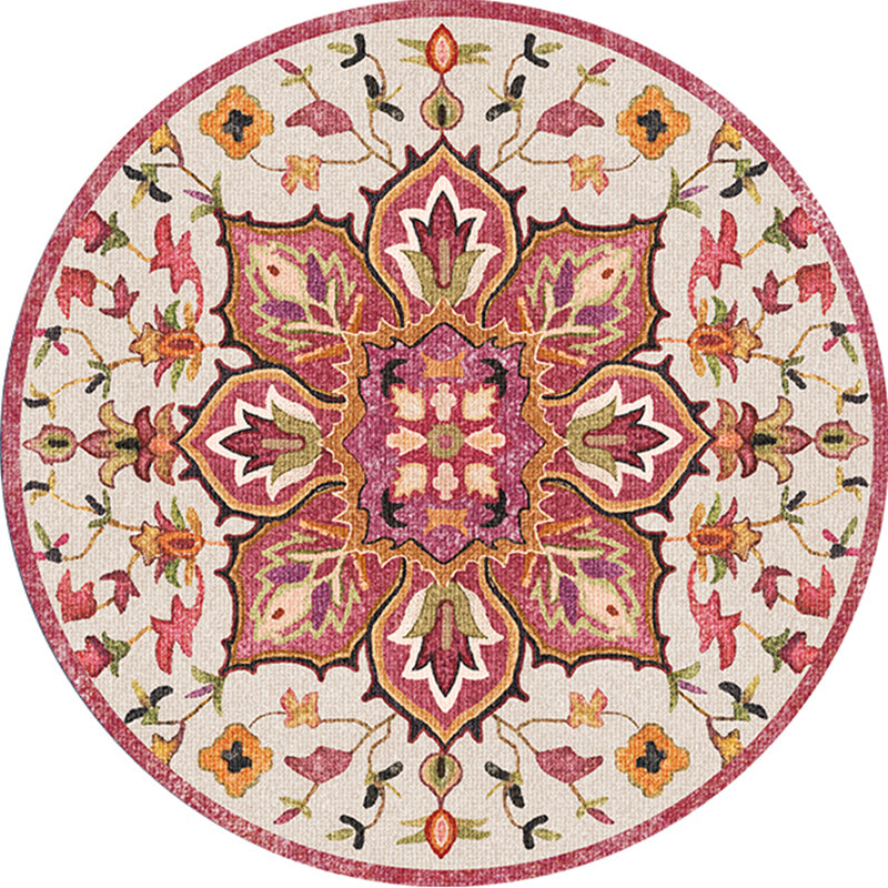 Ethnic Living Room Rug Multi-Color Tribal Pattern Carpet Synthetic Non-Slip Backing Easy Care Indoor Rug Light Orange Clearhalo 'Area Rug' 'Moroccan' 'Rugs' Rug' 2242927