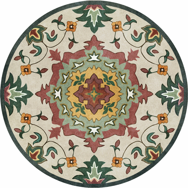 Classic Western Rug Multi-Colored Tribal Floral Print Rug Anti-Slip Backing Washable Area Carpet for Room Clearhalo 'Area Rug' 'Moroccan' 'Rugs' Rug' 2242940