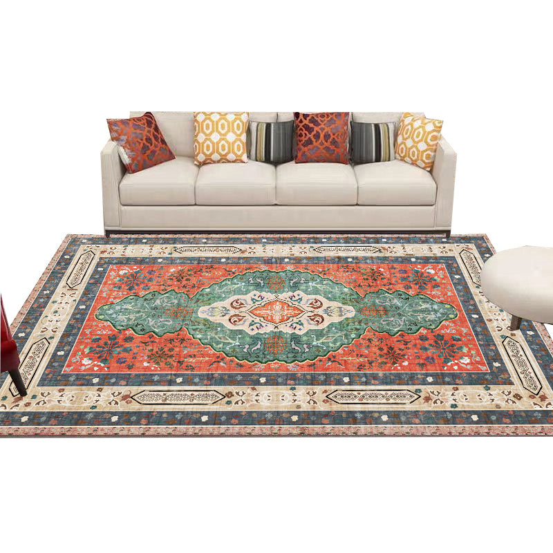 Southwestern Tribal Patterned Rug Multi Color Polyster Area Rug Non-Slip Machine Washable Carpet for Living Room Clearhalo 'Area Rug' 'Moroccan' 'Rugs' Rug' 2244585