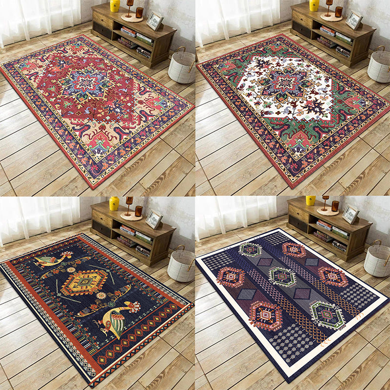 Boho-Chic Parlor Rug Multi Color Geometric Print Carpet Polypropylene Machine Washable Non-Slip Backing Rug Clearhalo 'Area Rug' 'Moroccan' 'Rugs' Rug' 2244597