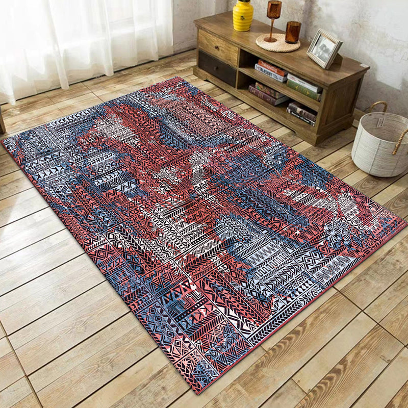 Boho-Chic Parlor Rug Multi Color Geometric Print Carpet Polypropylene Machine Washable Non-Slip Backing Rug Clearhalo 'Area Rug' 'Moroccan' 'Rugs' Rug' 2244602