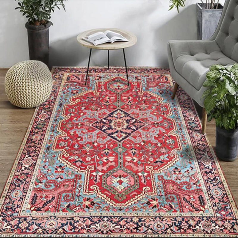Boho-Chic Parlor Rug Multi Color Geometric Print Carpet Polypropylene Machine Washable Non-Slip Backing Rug Clearhalo 'Area Rug' 'Moroccan' 'Rugs' Rug' 2244604