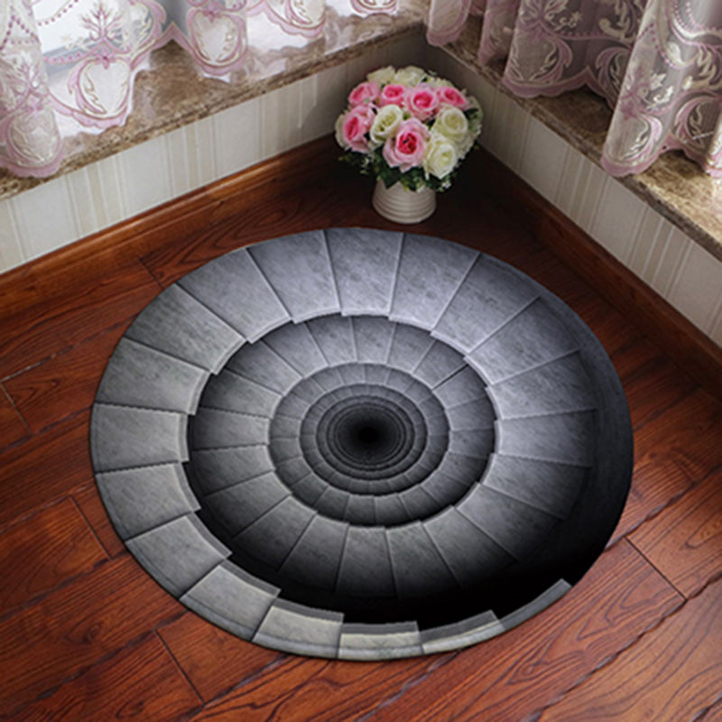 Unique Geometric Print Rug Multi-Color Polyster Area Carpet Non-Slip Backing Machine Washable Indoor Rug for Bedroom Grey Clearhalo 'Area Rug' 'Rug' 2245342