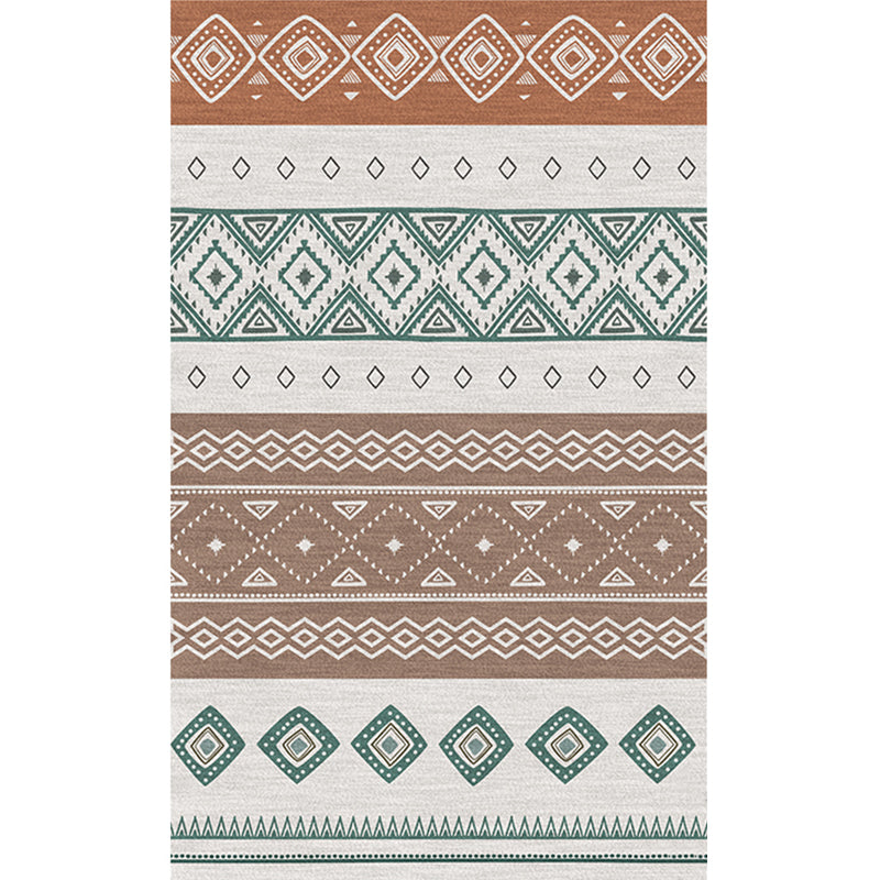 Boho Living Room Rug Multi-Color Geometric Pattern Carpet Flax Environmental Handmade Rug with Tassel Clearhalo 'Area Rug' 'Bohemian' 'Rugs' Rug' 2245422