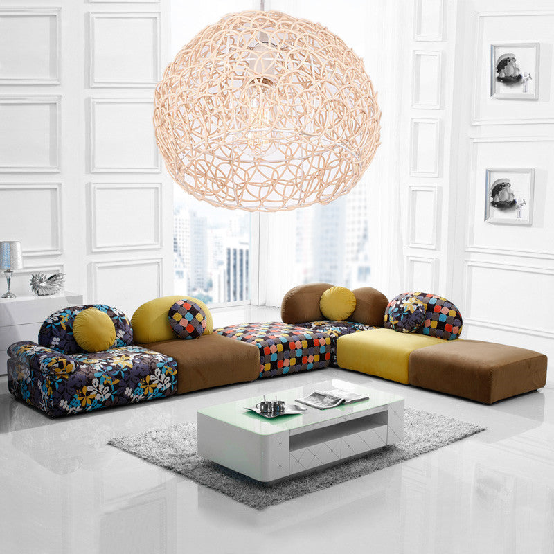 Dome Shade Pendant Light Contemporary Rattan Single-Bulb Restaurant Suspension Light Fixture Clearhalo 'Ceiling Lights' 'Pendant Lights' 'Pendants' Lighting' 2245565