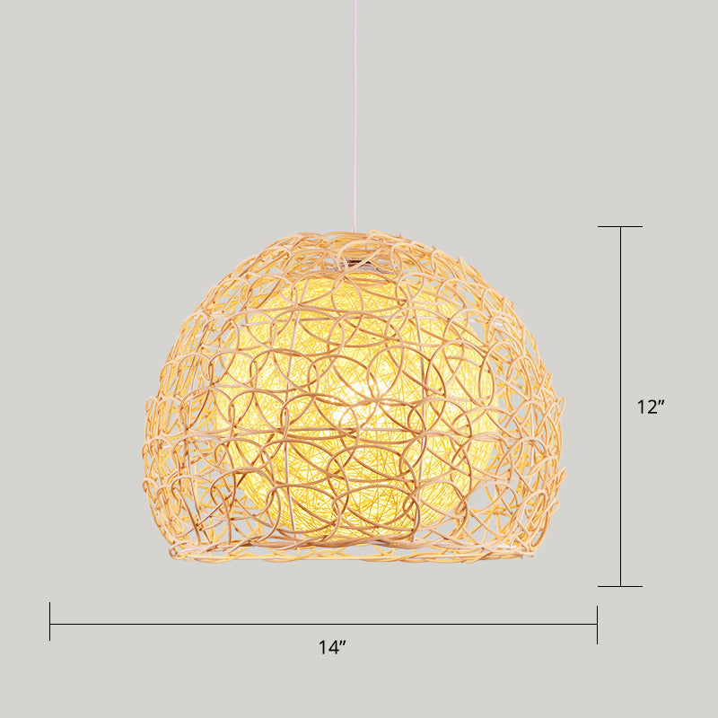 Wood Handcrafted Suspension Lighting Minimalist Single Bamboo Pendant Ceiling Light Wood A Clearhalo 'Ceiling Lights' 'Pendant Lights' 'Pendants' Lighting' 2245580_e587e30e-8c7b-4160-b9dd-bcf28002d83d