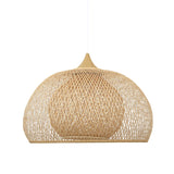 Asian Style Dome Ceiling Light Bamboo Single Tea Room Hanging Pendant Light in Wood Clearhalo 'Ceiling Lights' 'Pendant Lights' 'Pendants' Lighting' 2245589