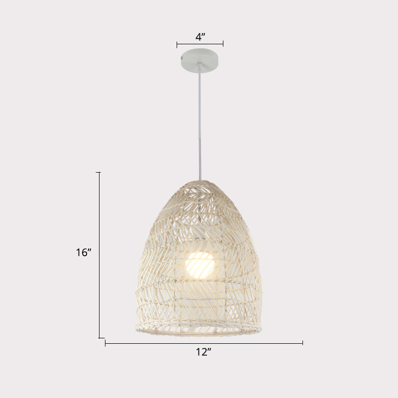 Handcrafted Rattan Suspension Light Simplicity 1-Light Wood Pendant Light Fixture for Restaurant Wood C Clearhalo 'Ceiling Lights' 'Pendant Lights' 'Pendants' Lighting' 2245595_01204d00-a123-49e2-a65b-6c5d91c483ee