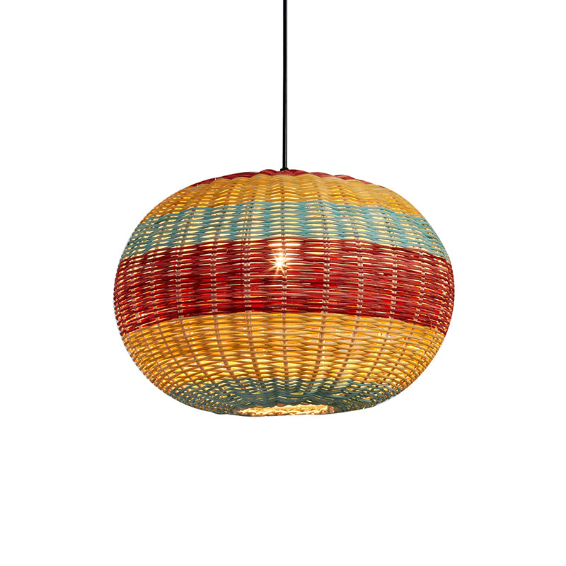 Shaded Ceiling Light Modern Rattan Single Restaurant Hanging Pendant Light in Wood Clearhalo 'Ceiling Lights' 'Pendant Lights' 'Pendants' Lighting' 2245627