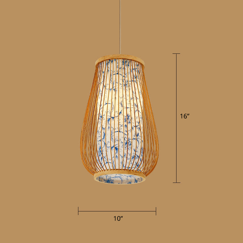 Wood Handwoven Suspension Lighting Minimalist 1��Head Rattan Pendant Ceiling Light Clearhalo 'Ceiling Lights' 'Modern Pendants' 'Modern' 'Pendant Lights' 'Pendants' Lighting' 2245664