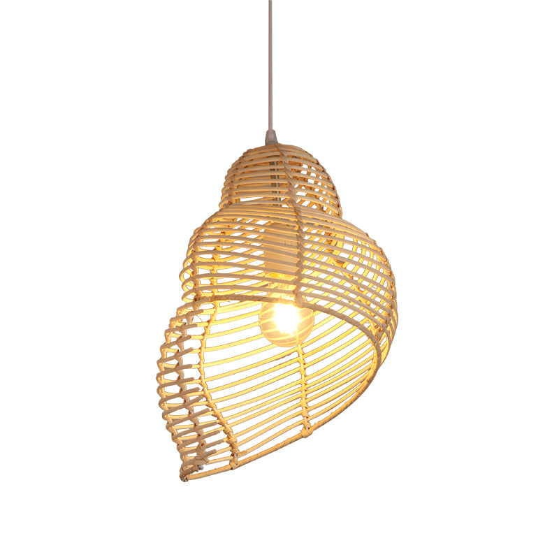 South-east Asia Handcrafted Pendant Light Rattan Single-Bulb Contemporary Suspension Light in Wood Wood D Clearhalo 'Ceiling Lights' 'Pendant Lights' 'Pendants' Lighting' 2245688_849a0470-5975-4bdf-a86e-6c653e9bec17