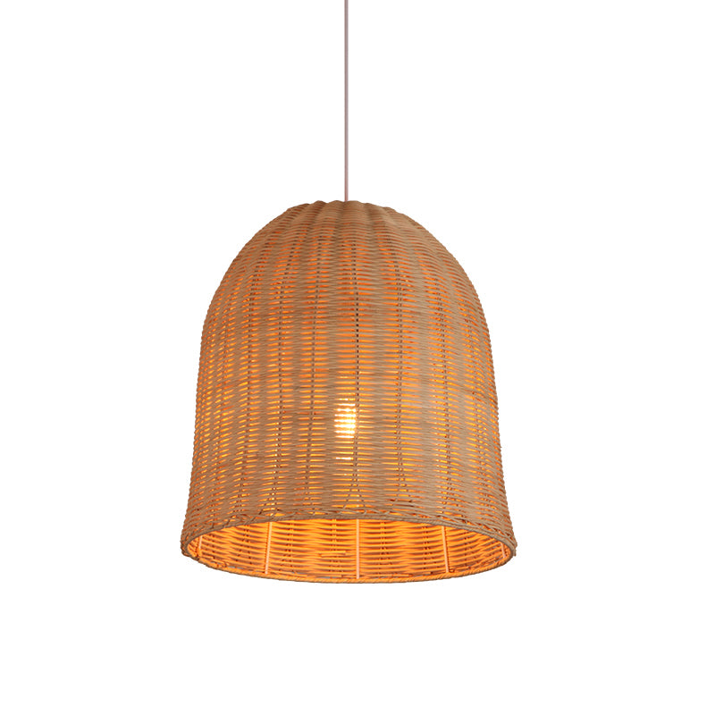 South-east Asia Handcrafted Pendant Light Rattan Single-Bulb Contemporary Suspension Light in Wood Wood B Clearhalo 'Ceiling Lights' 'Pendant Lights' 'Pendants' Lighting' 2245697_41c9c146-7ff7-4abb-88e7-6948990ef962