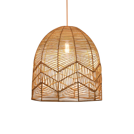 Elongated Ceiling Lighting Asian Style Rattan 1 Bulb Wood Hanging Lamp for Tea Room Clearhalo 'Ceiling Lights' 'Lighting' 'Pendant Lights' 2245710_4b89ec08-60bf-4ab1-bbac-198d03cfdb8a